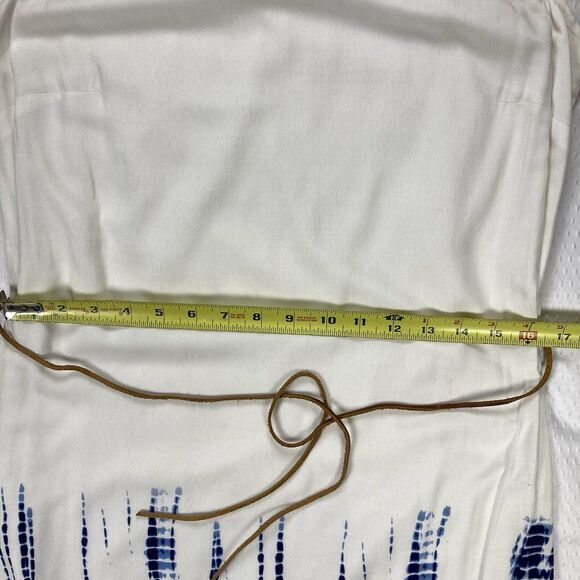 Tommy Hilfiger Denim Dress Women XS White Blue Tie Dye Belted Summer Beach Vacay - Picture 15 of 16